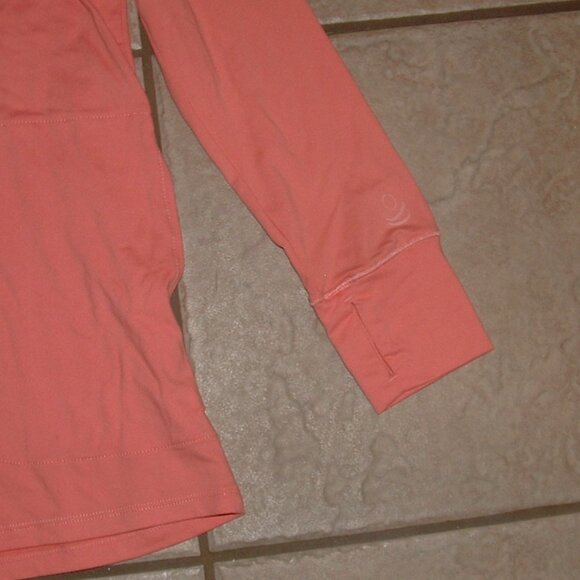 NEW Peach Sz XS Soft Stretch Roomy Cardigan Shirt Thumbholes CUDDL DUDS FLEXWEAR - Picture 5 of 5